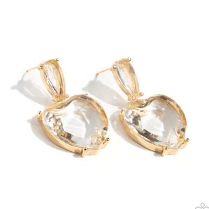 Elegant Gold Heart Earrings
